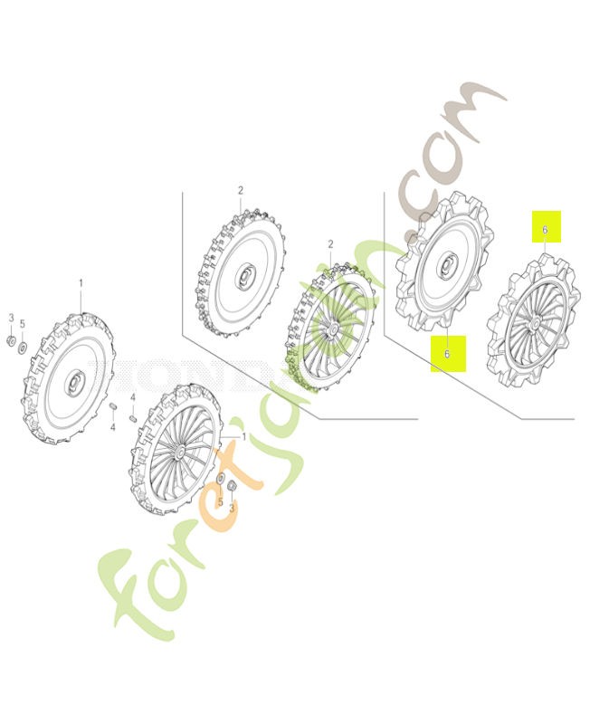 roue - Réf. Honda 42710-VP7-J00