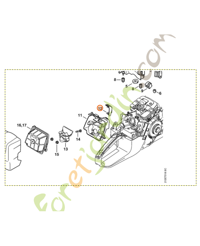 Deflecteur d'air 1135-141-6300 stihl
