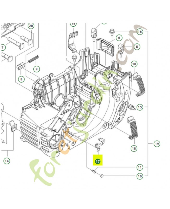 Plaque de terre 575393001 husqvarna - Pièce de détachée Husqvarna