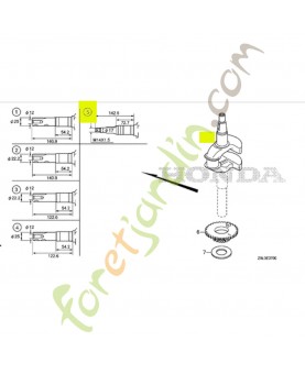 Vilebrequin  Honda 13311-Z9L-880