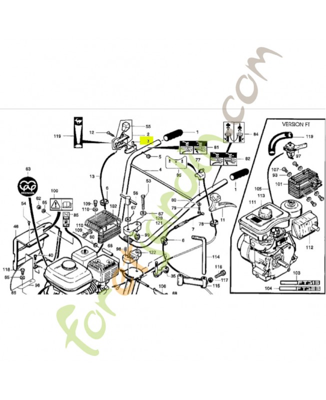 Cache manette Honda référence PB62754