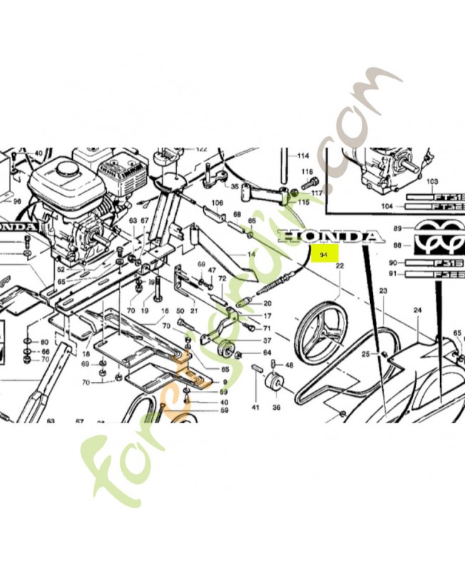 Autocollant Honda référence PB14725