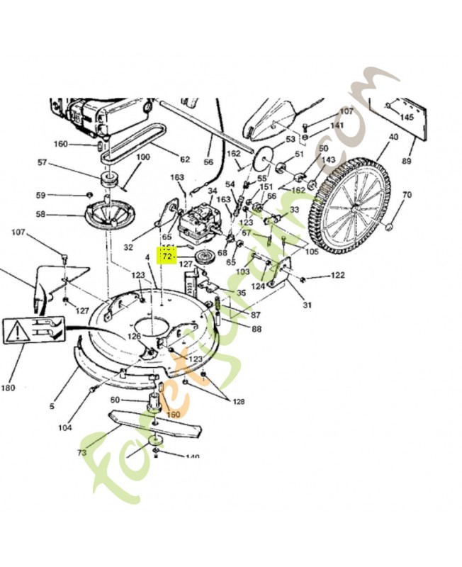 Poulie diam. 70 Honda référence PB14069