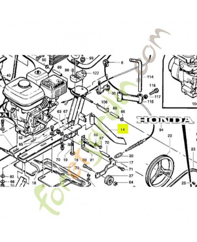 Clavette honda référence PB12611011