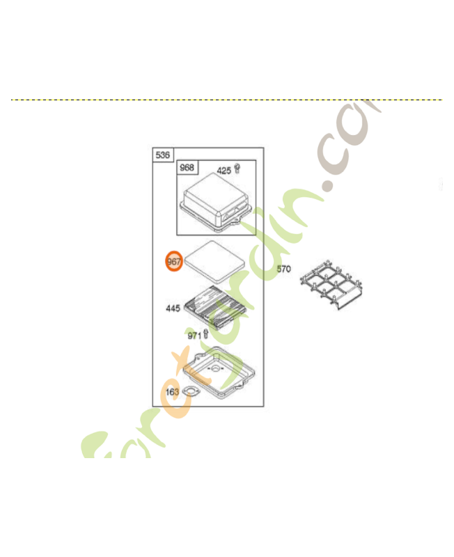 491435s Filtre préfiltre 0003-000-0180. Pièce de rechange pour moteur thermique Briggs et Straton