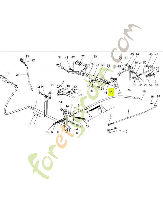 levier Honda référence CG82318153H0
