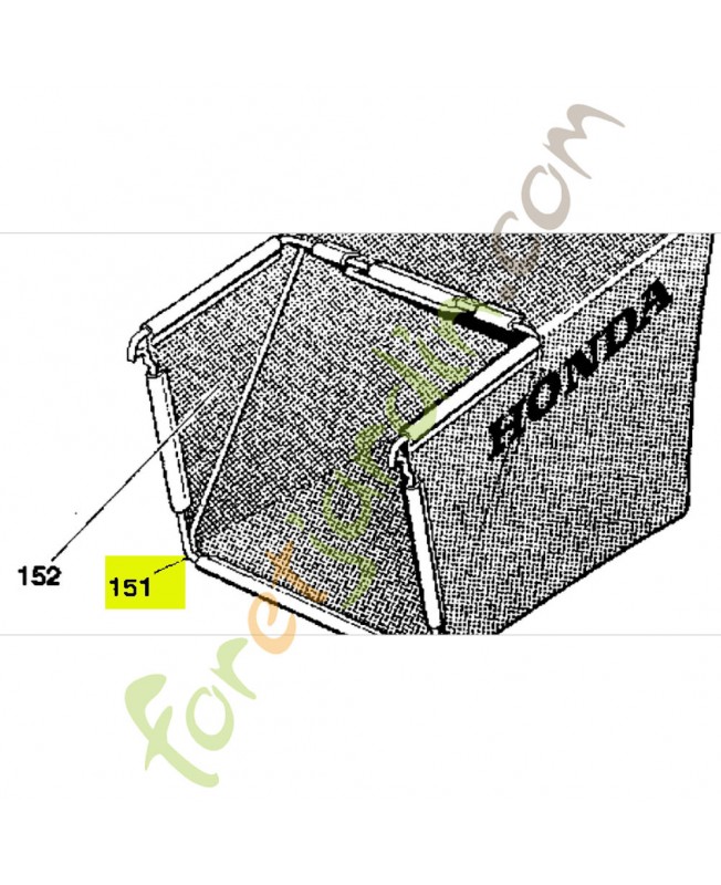 Chassis de bac de ramassage Honda référence CG81006418H0