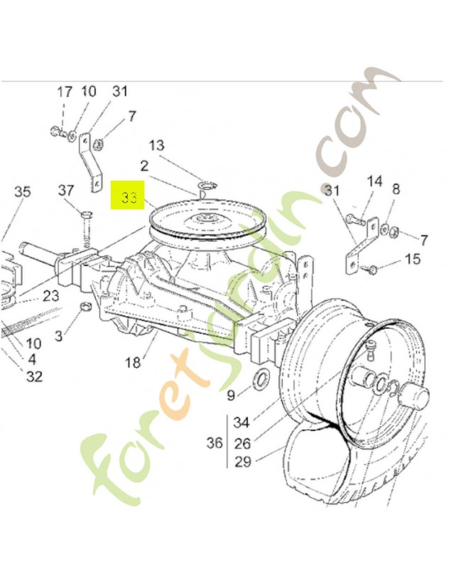 Poulie Honda référence CG27604003H0 et CG27604003H1