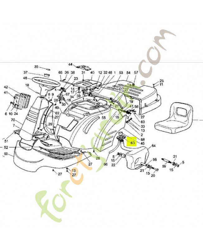 Coupelle de reservoir Honda référence CG27600061H2