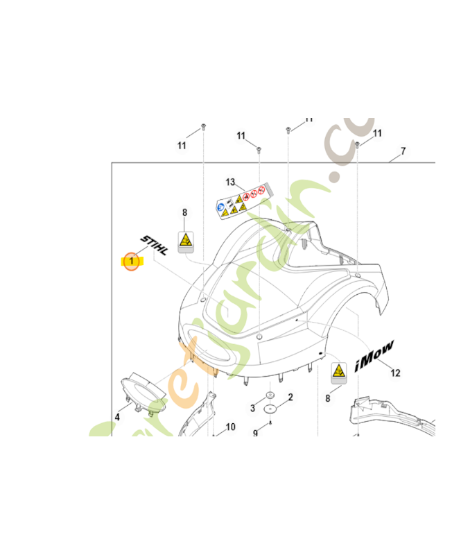 Étiquette stihl 0000-967-6703