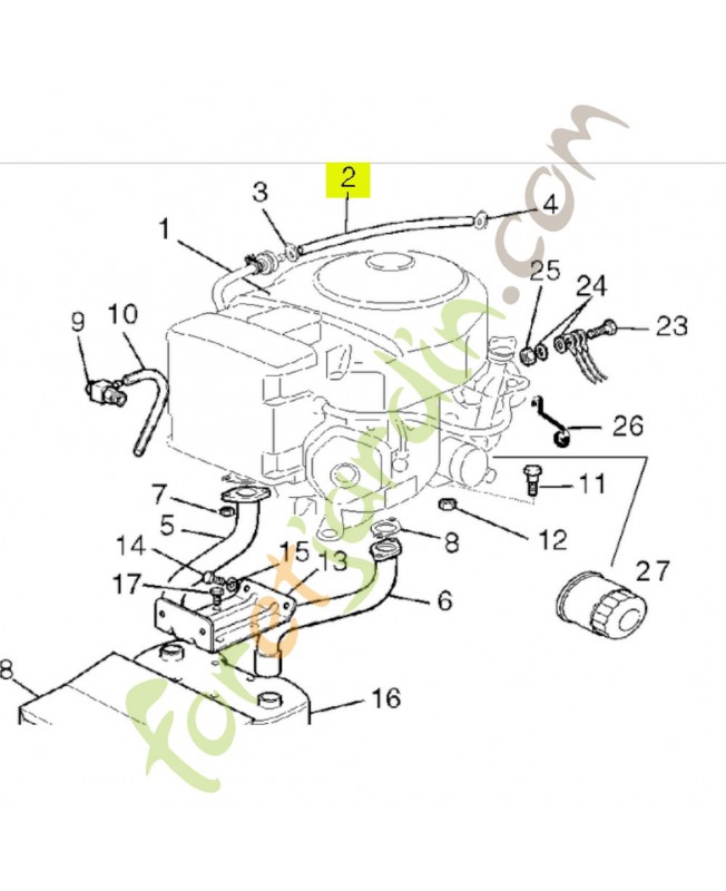 Tuyau d'essence Honda référence CG25869014H0 et CG25869018H0