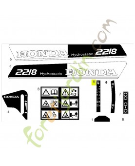 Etiquette Honda référence CG14357905H1 et  CG14357905H0