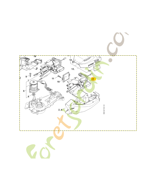 Module électronique stihl 4869-430-1400