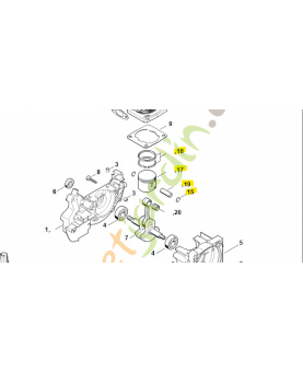 Piston complet d.44 mm stihl 4128-030-2002