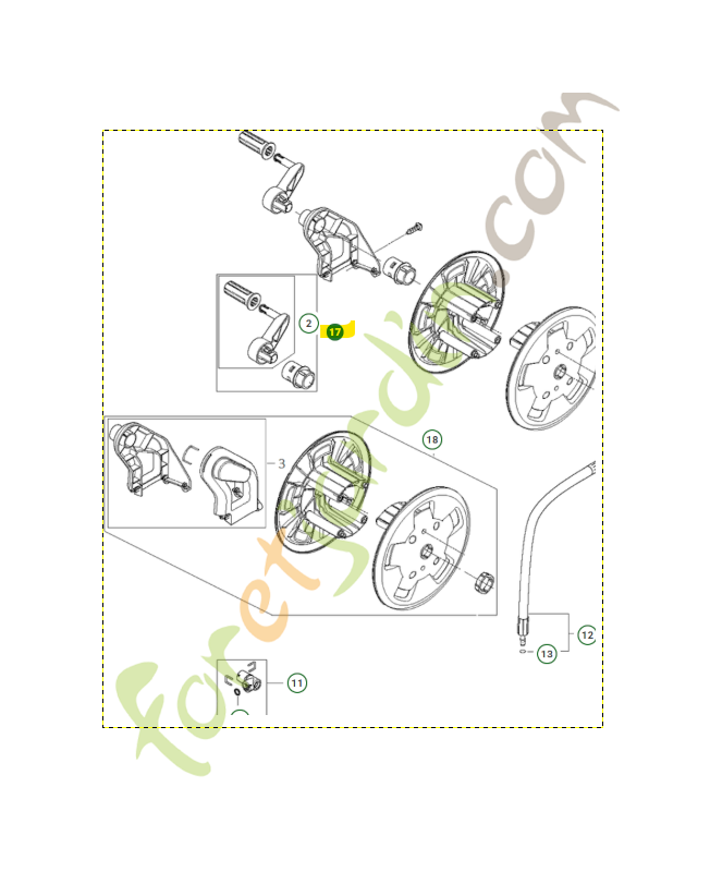 levier bobine husqvarna 596026801