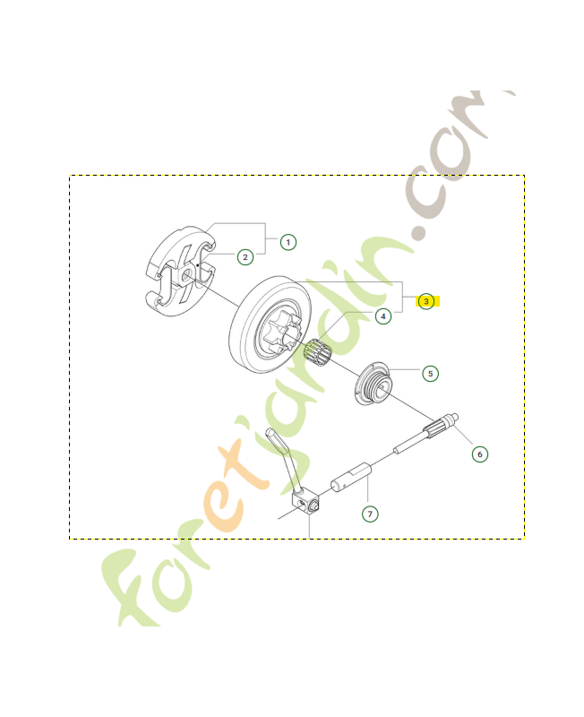 Cloche embrayage avec roulement husqvarna 577035301