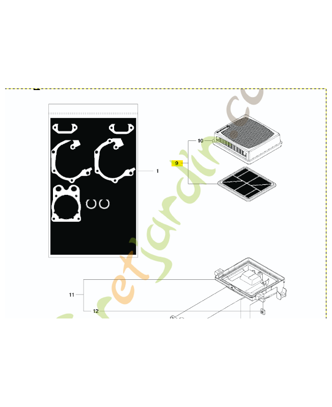 Filtre a air husqvarna 544181602 ; 506367202, 544181601.