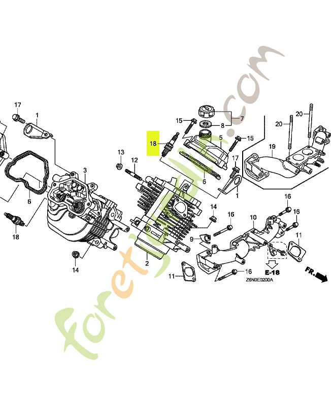 Bougie d'allumage (zfr5f) - Réf. Honda 980795587G