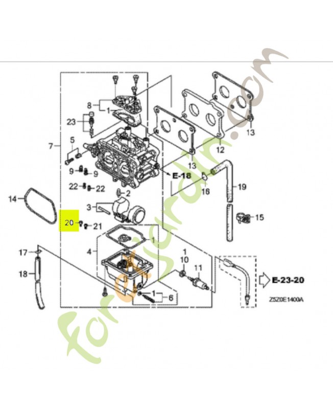 Gicleur principal 76.3 Honda référence 99131Z0A0760