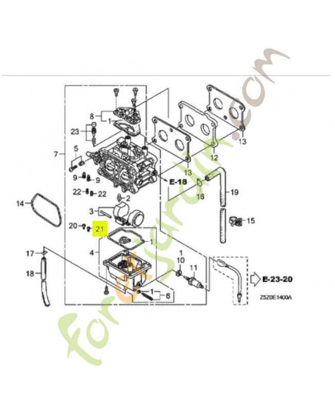 Gicleur principal  73.8 Honda 99131Z0A0730