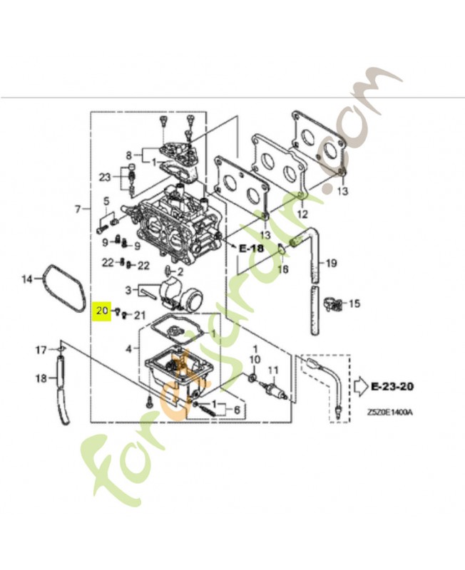 Gicleur principal 71.3  Honda 99131-Z0A0710