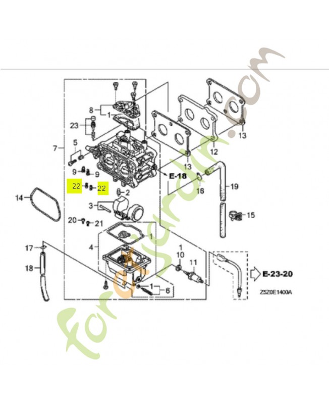 Gicleur de pilote, 35 - Réf. Honda 99134Z0A0350