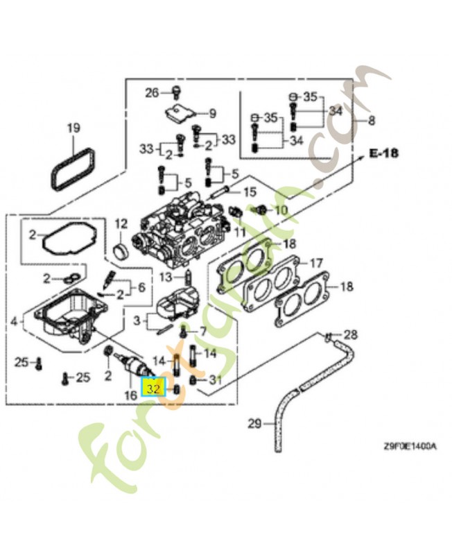 Gicleur principal 125  Honda 99101ZH81250