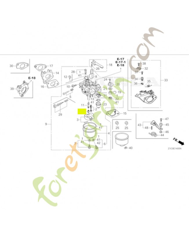 Gicleur principal, 110 Honda 99101ZH81100