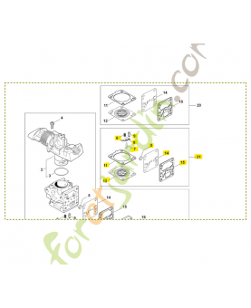 Jeu de pièces de carburateur stihlZ010-001-K019
