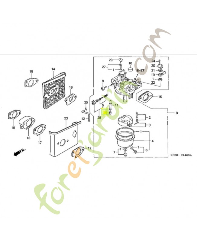 Gicleur principal 92  Honda référence  99101ZF50920 et 99101-ZF50920