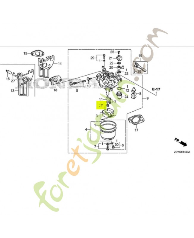 Gicleur principal 72  Honda référence  99101ZDK0720 et 99101-ZDK0720