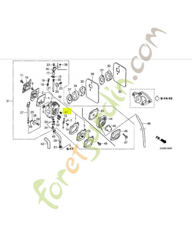 Gicleur (58) Honda référence 99101Z4E0580 et 99101-Z4E0580