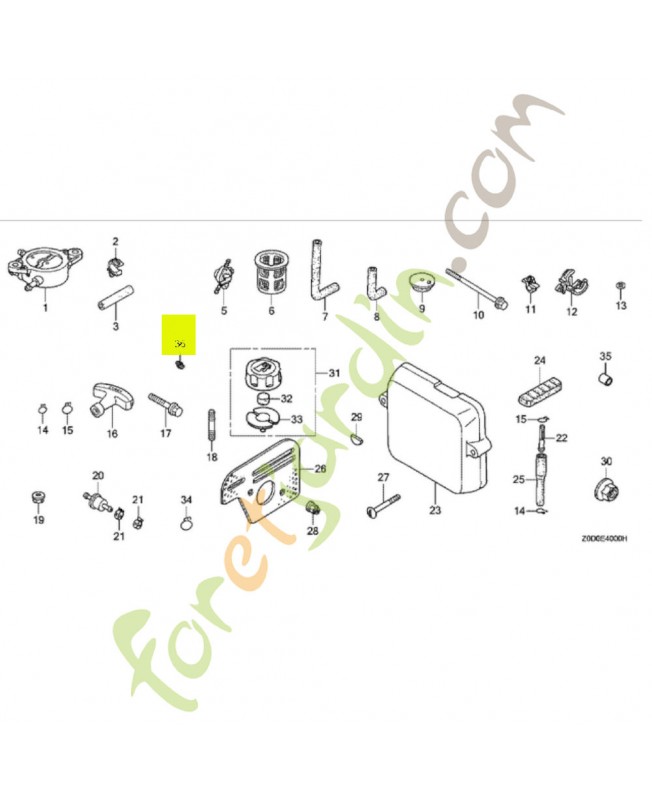 Gicleur (56) Honda référence 99101Z4E0560 et 99101-Z4E0560