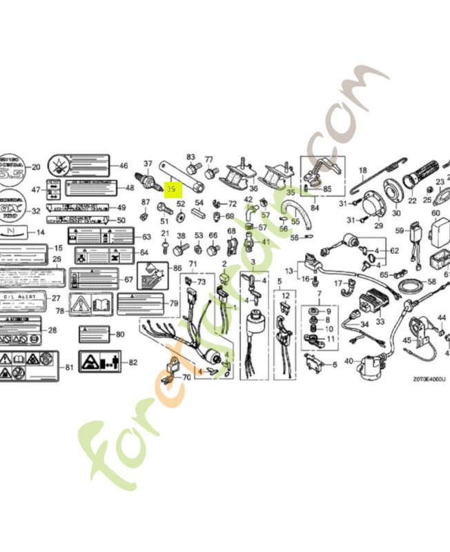 Cle a douille Honda référence 9900421001 et 99004-21001