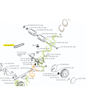 Courroie 512688201. Pièce de rechange Husqvarna