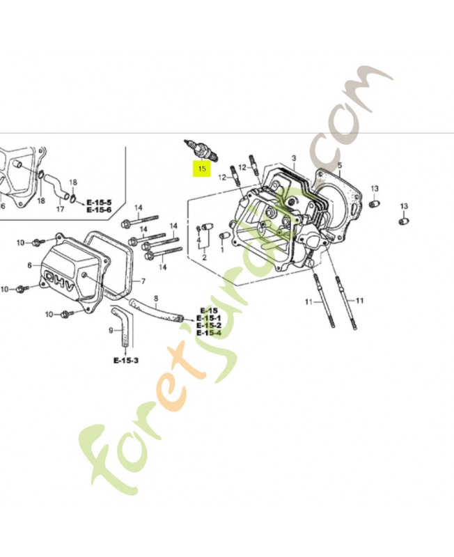 Bougie d'allumage (bp6es)  Honda référence  9807956841et 98079-56841