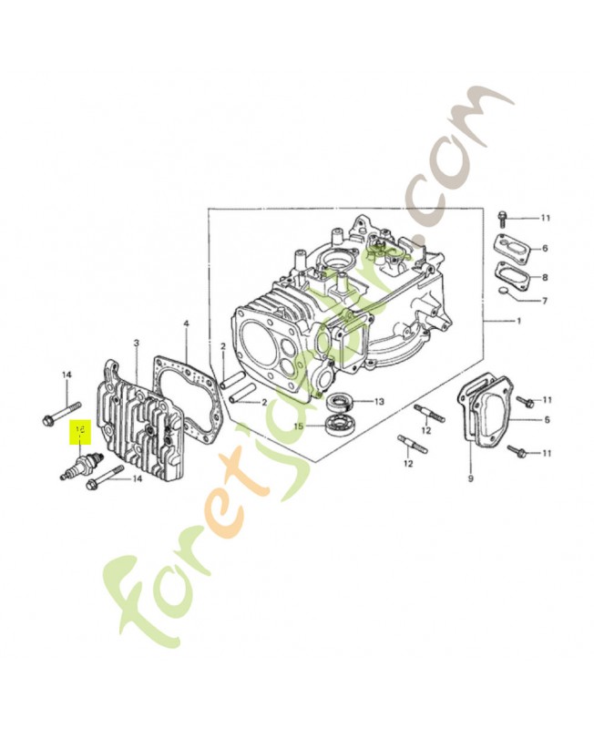 Bougie d'allumage bpmr6a Honda référence 9807356944 et 98073-56944