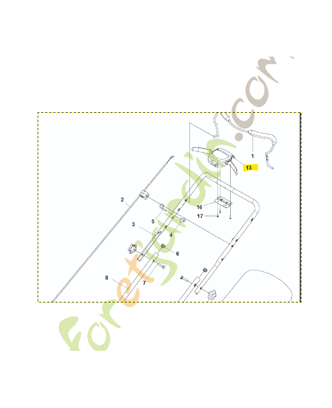 Cable d'entrainement husqvarna 589813207