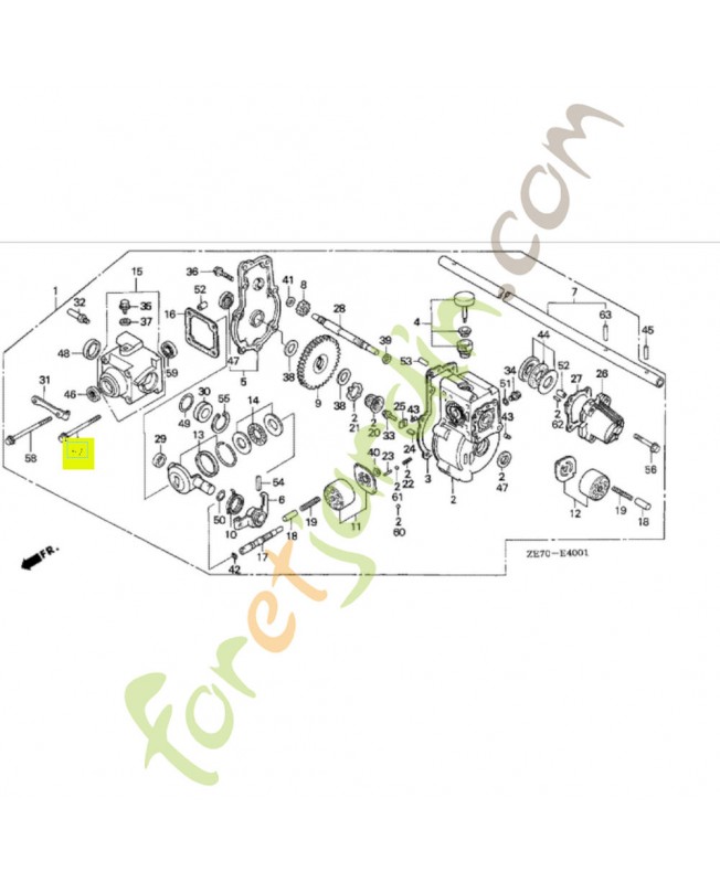 Boulon de bride 6x60  Honda référence 960010606000