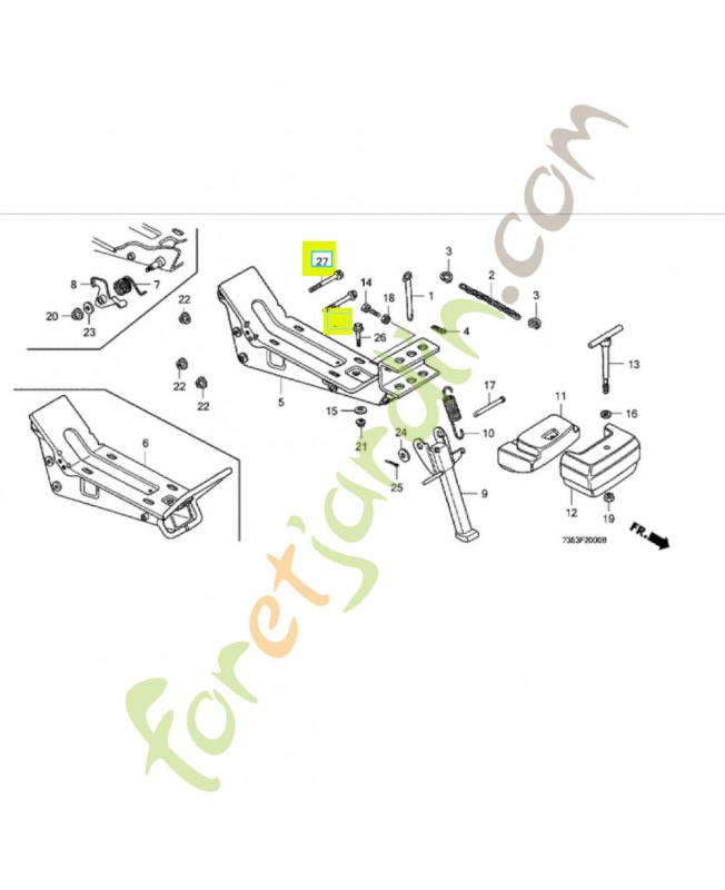 Boulon de bride 10x60 Honda référence  958011006000