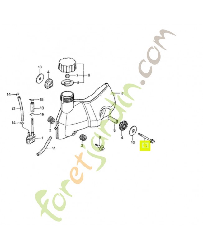 Boulon de bride 8x50 Honda référence 957010805007 et 95701-0805007