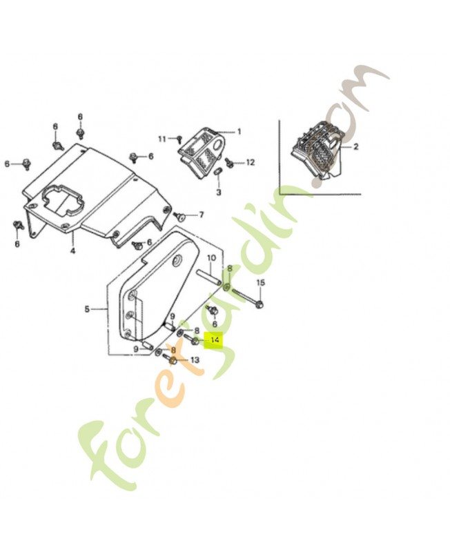 Boulon de bride 6x35 Honda référence 95701-0603507 et 95700-0603507