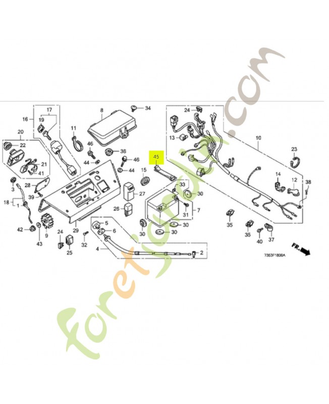 Sangle de batterie  Honda référence  95012-12001 et 95012-12000