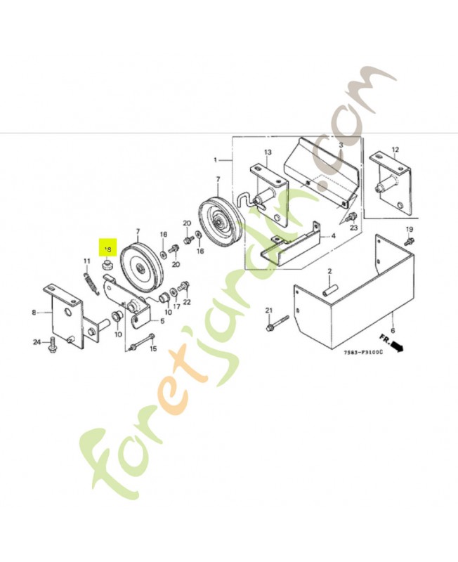 Caoutchouc  de bequille - Réf. Honda 95011-62000