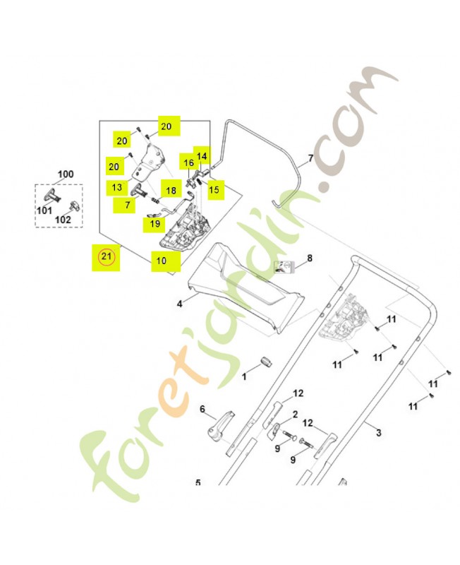 Boîtier électrique 6338-430-1111 - Pièce détachée Stihl