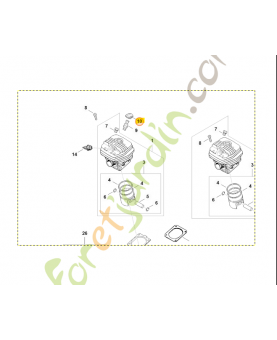 Cache 1122-084-1405. Pièce de rechange Stihl