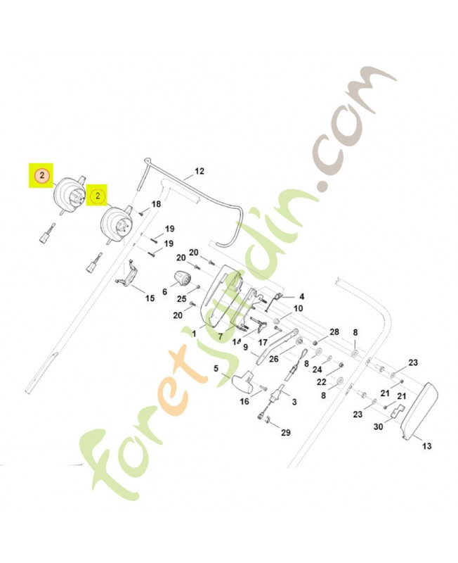 Commutateur m/a 6290-430-0410- Pièce détachée Stihl