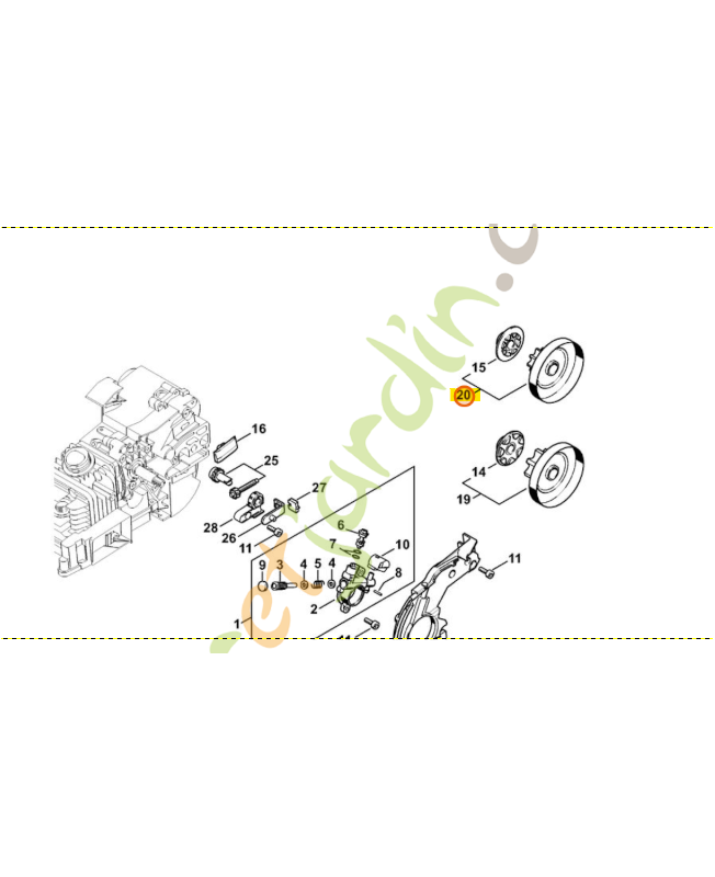 Pignon profile 1/4 8 dts stihl 11296402051