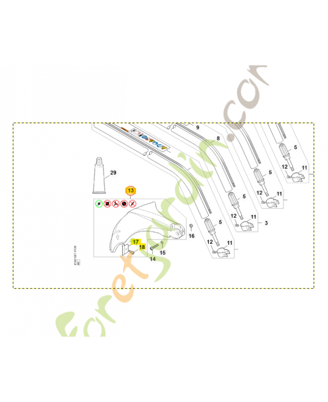 Capot protecteur stihl référence 4140-710-8100