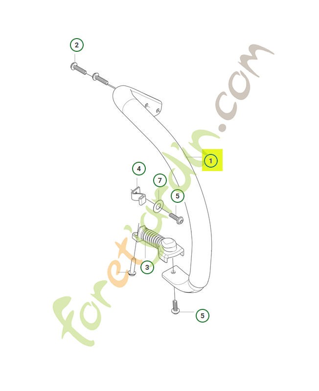 Poignée avant assemblée  - Réf. 599821001